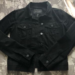 Banana Republic Factory Petite Black Denim Jacket
